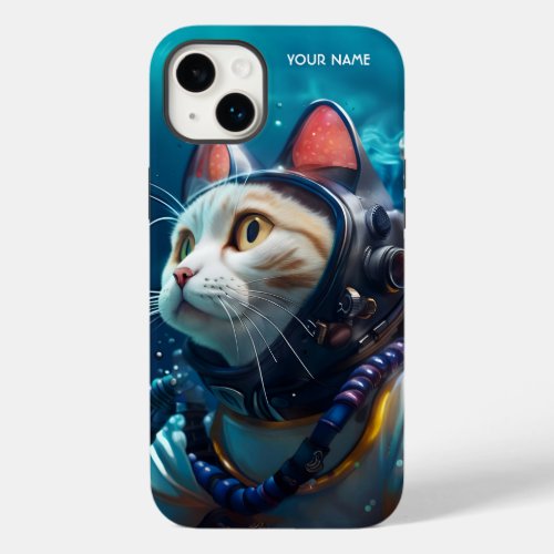 Fantasy Cute Cat Diver Diving Case_Mate iPhone 14 Plus Case