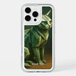 Fantasy Cute Cat Money Origami iPhone 16 Pro Max Case
