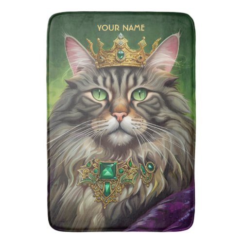 Fantasy Cute Cat Royal Jewelry Bath Mat