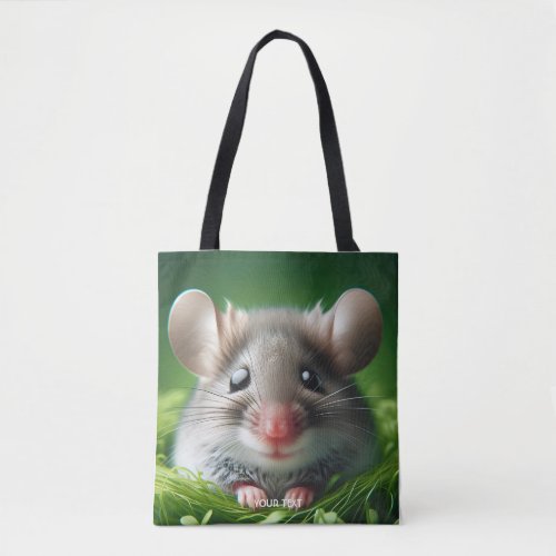 Fantasy Cute Closeup Small Mouse  Tote Bag