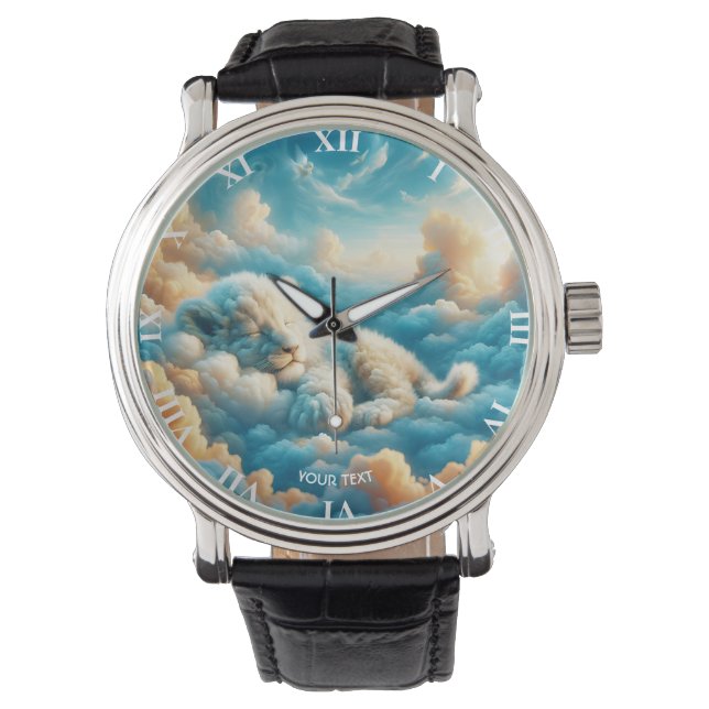 Fantasy Cute  Clouds Baby Lion Watch (Front)