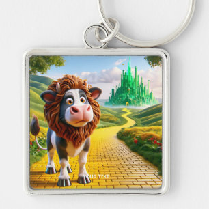 Fantasy Cute Cow Lion Road Keychain