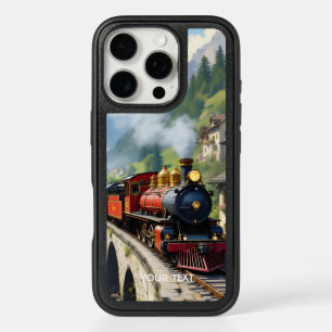 Fantasy Cute Crimson Antique Train iPhone 16 Pro Case