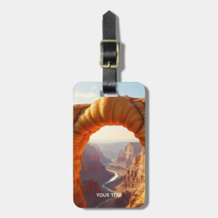 Fantasy Cute Croissant Arch Canyon Luggage Tag