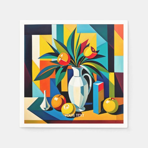 Fantasy Cute Cubist Still Life Napkins