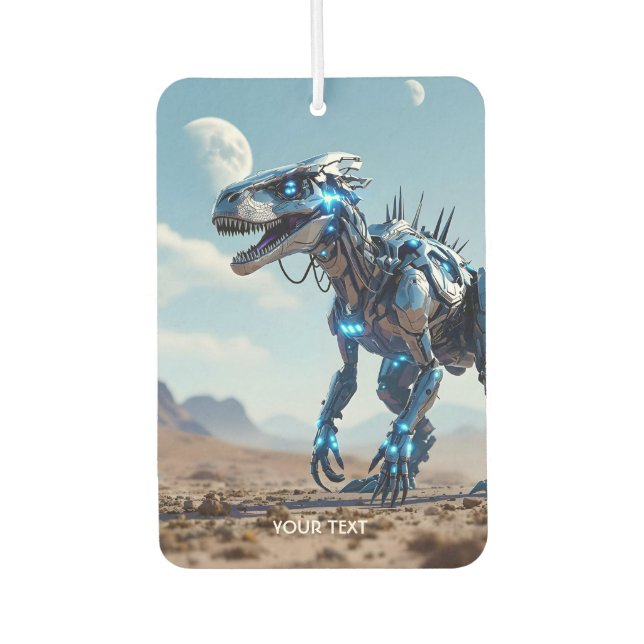 Fantasy Cute Cyborg Dinosaur Desert Air Freshener (Front)