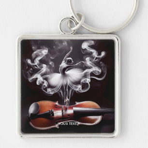 Fantasy Cute Dancing Ballerina Violin Keychain