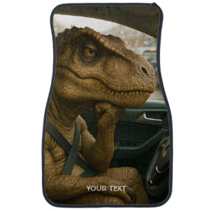 Fantasy Cute Dinosaur Driving Car Floor Mat