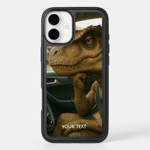 Fantasy Cute Dinosaur Driving Car iPhone 16 Plus Case