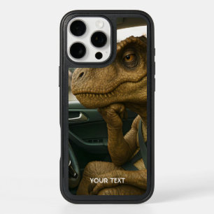 Fantasy Cute Dinosaur Driving Car iPhone 16 Pro Max Case