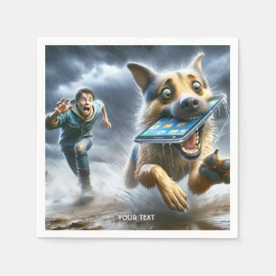 Fantasy Cute Dog Boy Phone Napkins