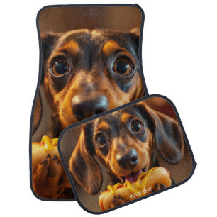 Fantasy Cute Dog Hot Dog Car Floor Mat