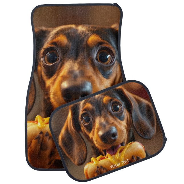 Fantasy Cute Dog Hot Dog Car Floor Mat (Set)