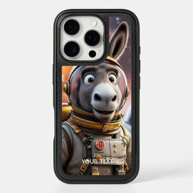 Fantasy Cute Donkey Astronaut Space Otterbox iPhone Case (Back)