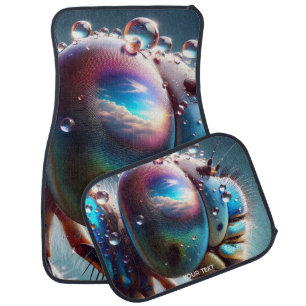 Fantasy Cute Dragonfly Macro Photo Car Floor Mat