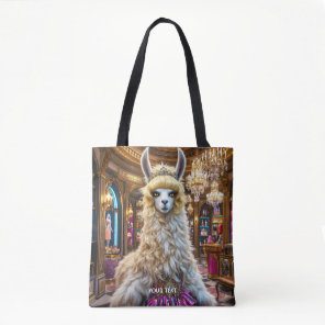 Fantasy Cute Drama Llama Queen Tote Bag