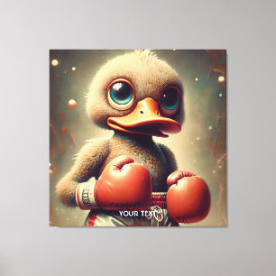 Fantasy Cute Duck Boxing Gloves Canvas Print