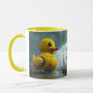 Fantasy Cute Duck War Ship Mug