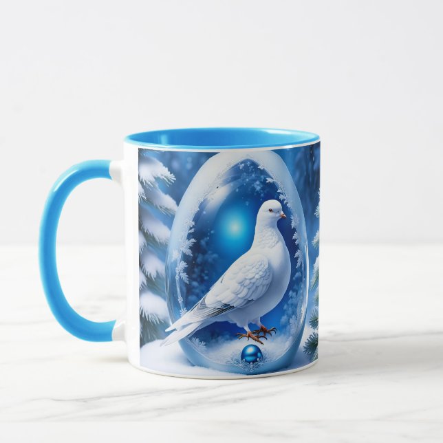 Fantasy Cute Egg Pearl Pigeon Mug (Left)