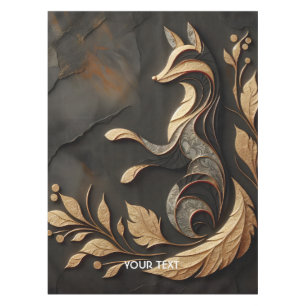 Fantasy Cute  Elegant Fox Drawing Tablecloth