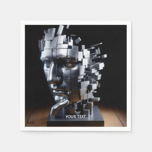Fantasy Cute Face Metal Sculpture Napkins