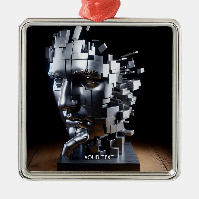 Fantasy Cute  Face Metal Sculpture Ornament (Front)
