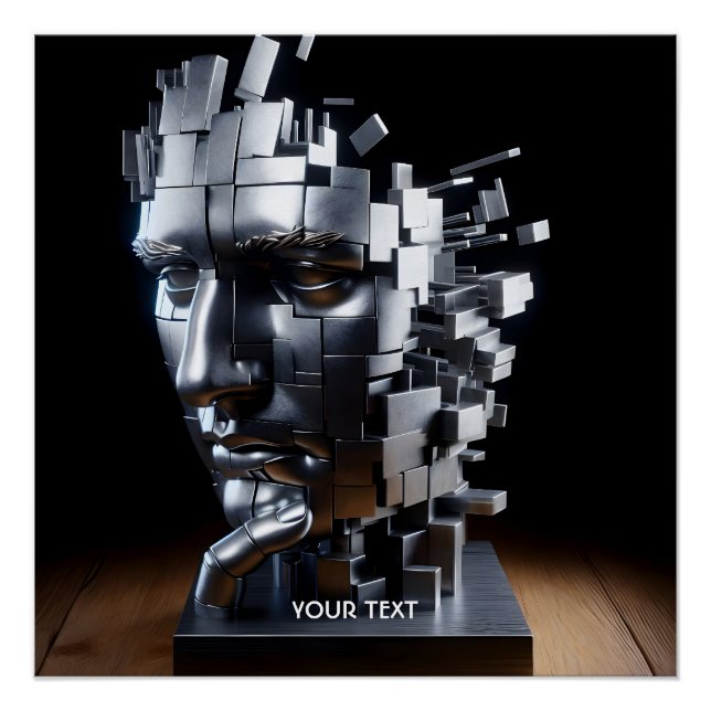 Fantasy Cute  Face Metal Sculpture Poster (Front)