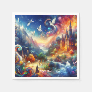Fantasy Cute Fantastical Child Artwork Napkins
