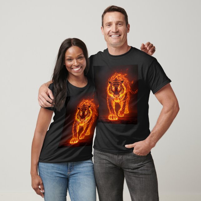 Fantasy Cute Fire Big Tiger  T-Shirt (Unisex)