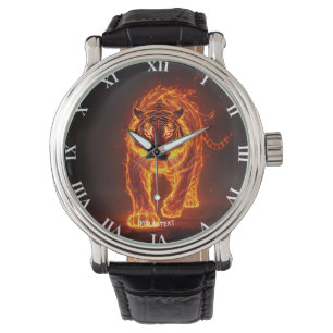 Fantasy Cute Fire Big Tiger Watch