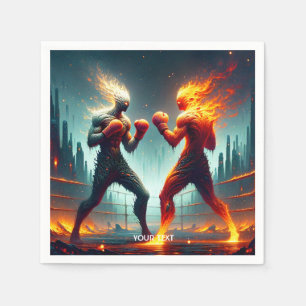 Fantasy Cute Fire Lava Boxers Napkins