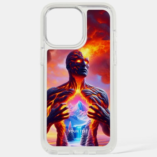 Fantasy Cute Fire Lava Man iPhone 15 Pro Max Case