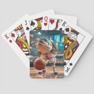 Fantasy Cute Fish Playing Basketball Poker Cards