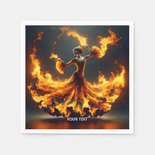 Fantasy Cute Flamenco Girl Dancing Napkins