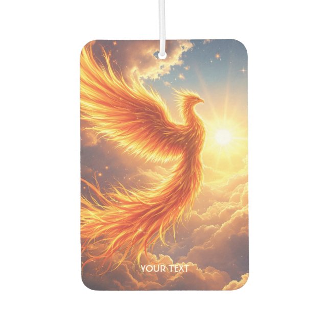 Fantasy Cute Flaming Phoenix Rises Air Freshener (Front)