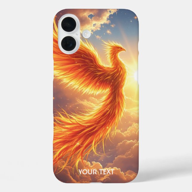 Fantasy Cute Flaming Phoenix Rises Case-Mate iPhone Case (Back)