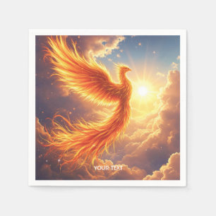 Fantasy Cute Flaming Phoenix Rises Napkins