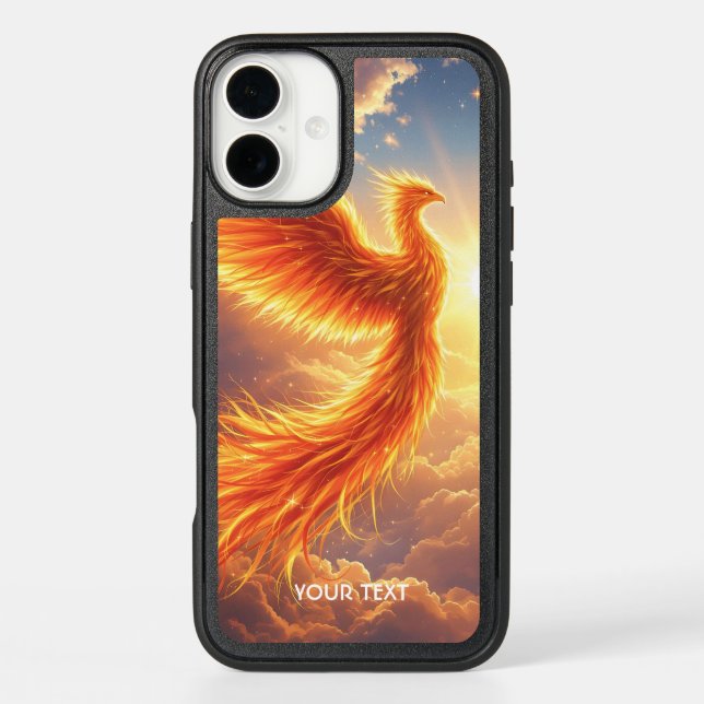 Fantasy Cute Flaming Phoenix Rises Otterbox iPhone Case (Back)