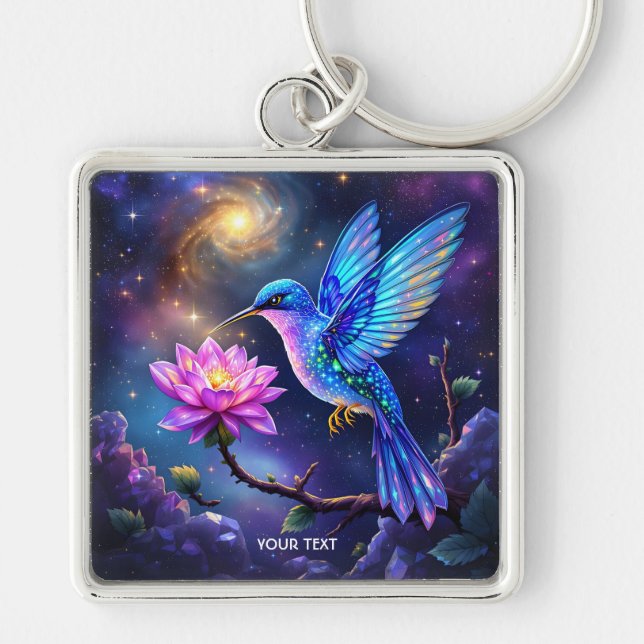 Fantasy Cute Flower Small Bird Keychain (Front)