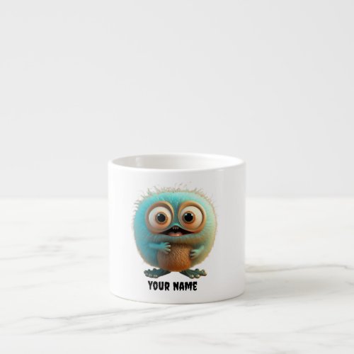 Fantasy cute fluffy creature espresso cup