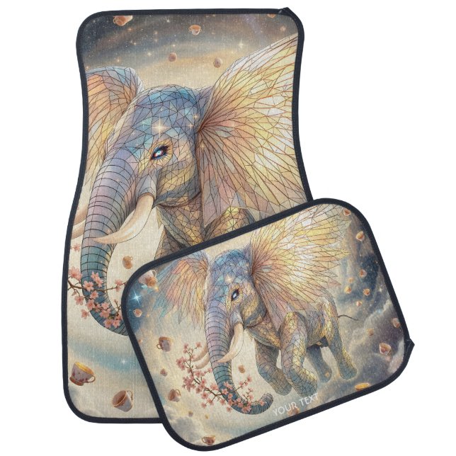 Fantasy Cute Flying Elephant Sakura Car Floor Mat (Set)