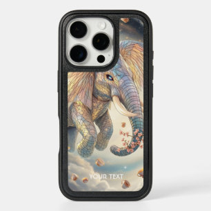 Fantasy Cute Flying Elephant Sakura iPhone 16 Pro Case