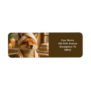Fantasy Cute Fox In Spa Label