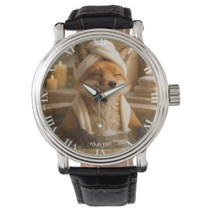 Fantasy Cute Fox In Spa Watch