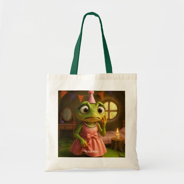 Fantasy Cute Frog Girl Party Tote Bag (Front)