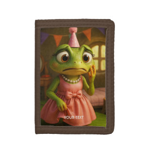 Fantasy Cute Frog Girl Party Tri-fold Wallet