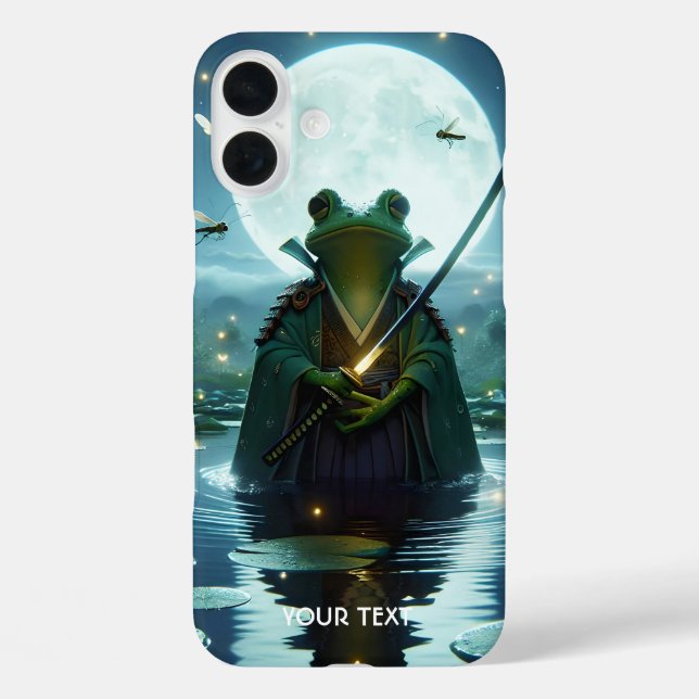Fantasy Cute Frog Samurai Katana Case-Mate iPhone Case (Back)