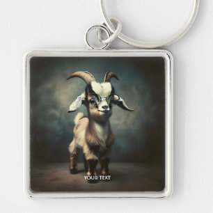 Fantasy Cute Funny Baby Goat Keychain