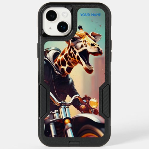 Fantasy Cute Giraffe Riding Bike OtterBox iPhone 14 Plus Case