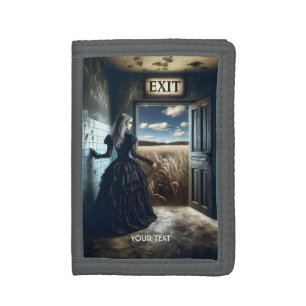 Fantasy Cute Girl Exit Corridor Trifold Wallet